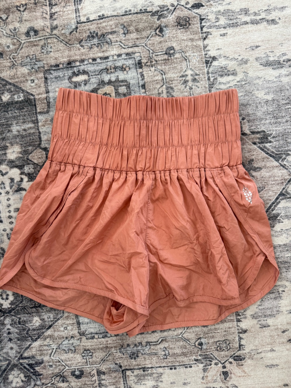 Coral free people the way home shorts xs